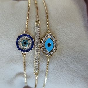 (×3) Gold Bracelets